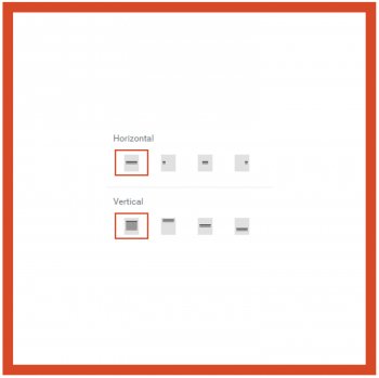 fenêtre des paramètres de contenu de colonnes : Alignements - Remplir toute la place disponible