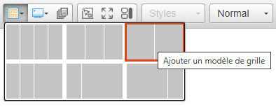 Les 6 modèles de grid prédéfinis disponible